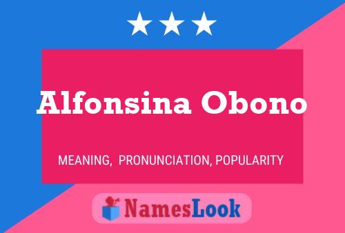 ملصق اسم Alfonsina Obono