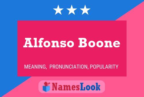 ملصق اسم Alfonso Boone