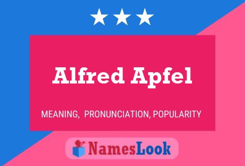 ملصق اسم Alfred Apfel