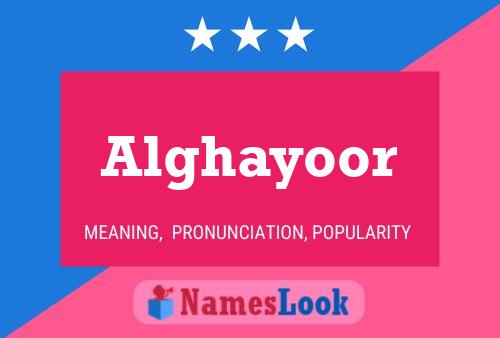 ملصق اسم Alghayoor