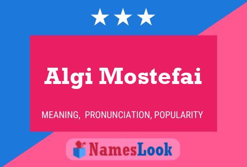 ملصق اسم Algi Mostefai