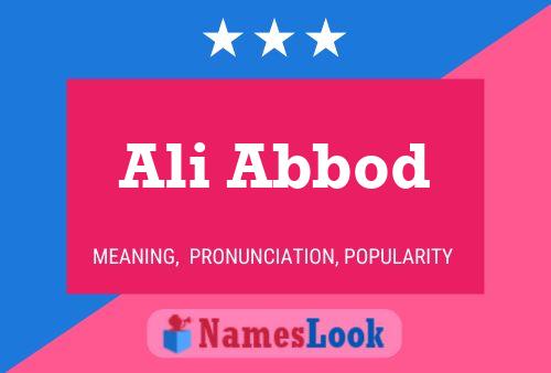 ملصق اسم Ali Abbod