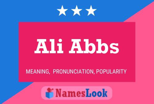 ملصق اسم Ali Abbs