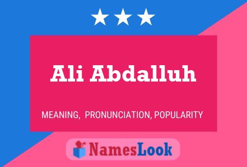 ملصق اسم Ali Abdalluh