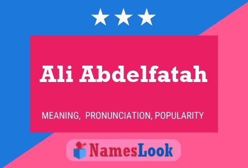 ملصق اسم Ali Abdelfatah