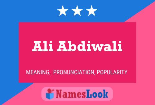 ملصق اسم Ali Abdiwali