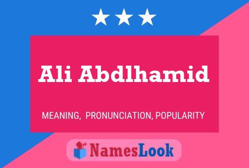 ملصق اسم Ali Abdlhamid