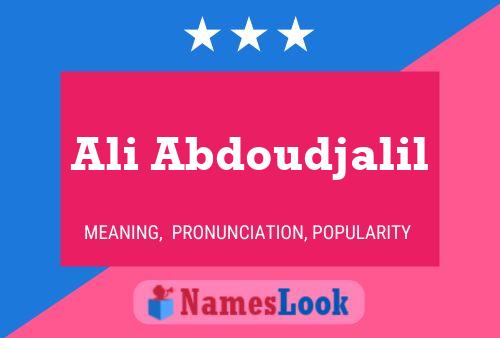 ملصق اسم Ali Abdoudjalil