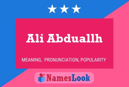 ملصق اسم Ali Abduallh