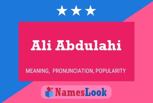 ملصق اسم Ali Abdulahi