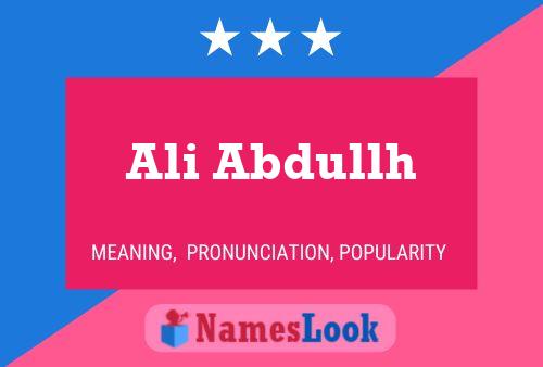 ملصق اسم Ali Abdullh