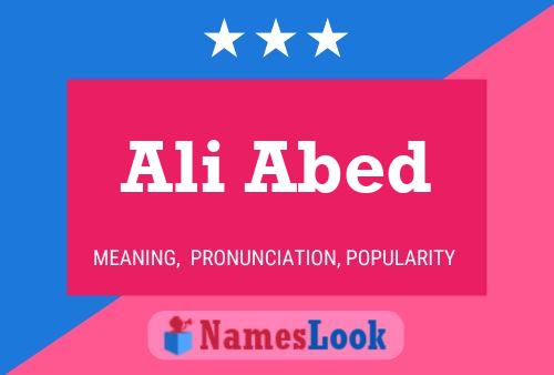 ملصق اسم Ali Abed