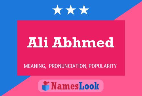 ملصق اسم Ali Abhmed