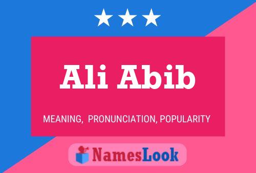 ملصق اسم Ali Abib