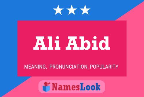 ملصق اسم Ali Abid