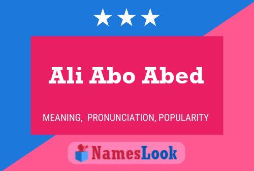 ملصق اسم Ali Abo Abed