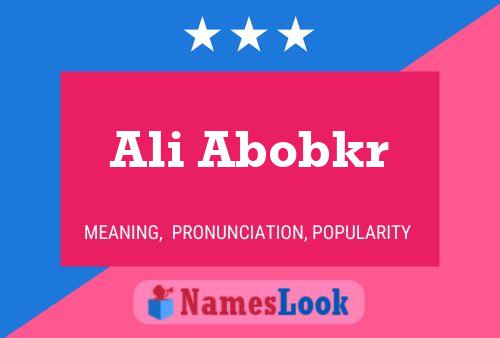 ملصق اسم Ali Abobkr