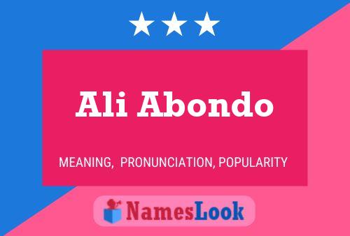 ملصق اسم Ali Abondo