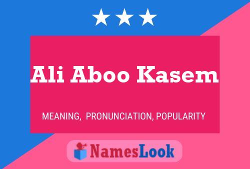 ملصق اسم Ali Aboo Kasem