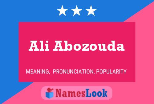 ملصق اسم Ali Abozouda