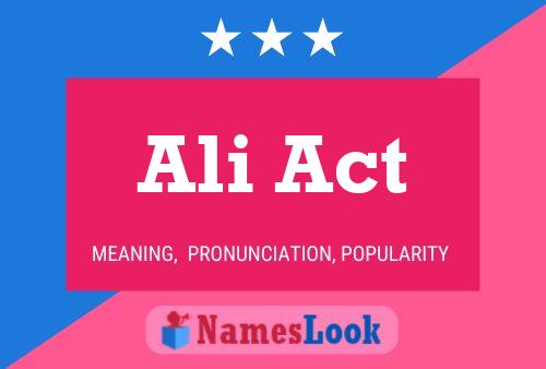 ملصق اسم Ali Act