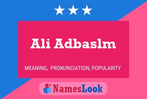 ملصق اسم Ali Adbaslm