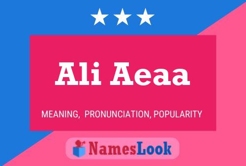 ملصق اسم Ali Aeaa