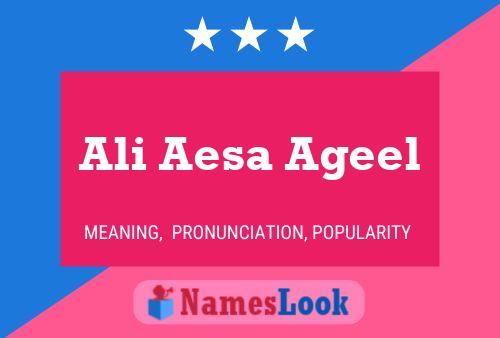 ملصق اسم Ali Aesa Ageel