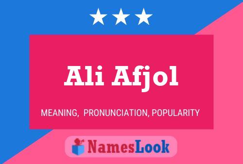 ملصق اسم Ali Afjol