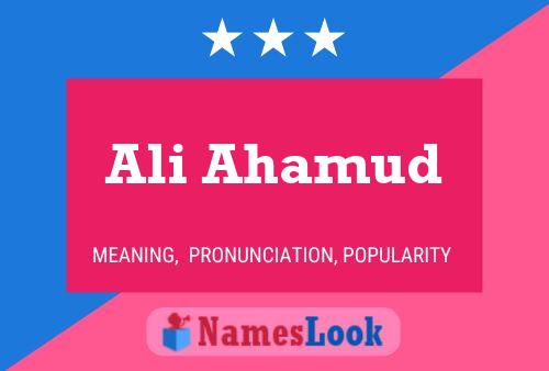 ملصق اسم Ali Ahamud