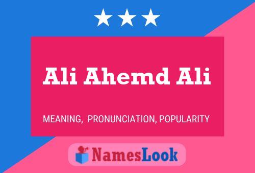 ملصق اسم Ali Ahemd Ali