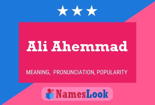 ملصق اسم Ali Ahemmad