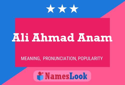 ملصق اسم Ali Ahmad Anam