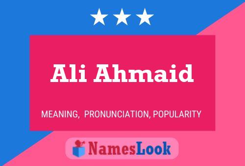 ملصق اسم Ali Ahmaid