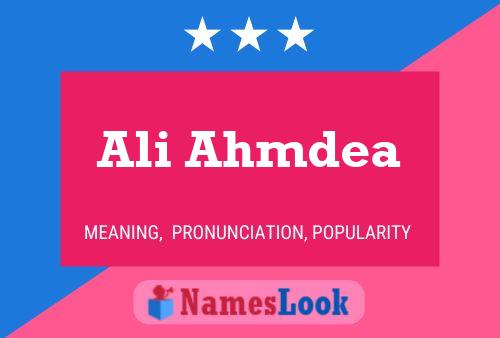 ملصق اسم Ali Ahmdea