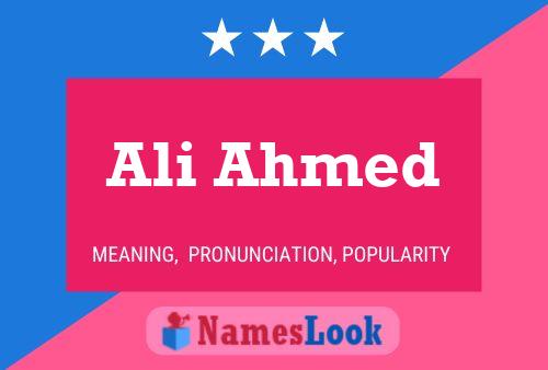 ملصق اسم Ali Ahmed