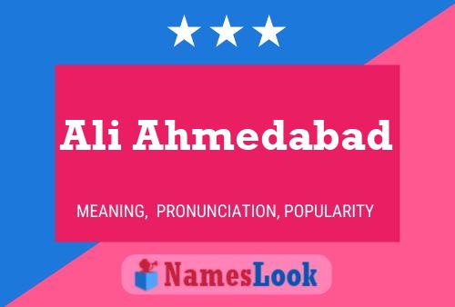 ملصق اسم Ali Ahmedabad