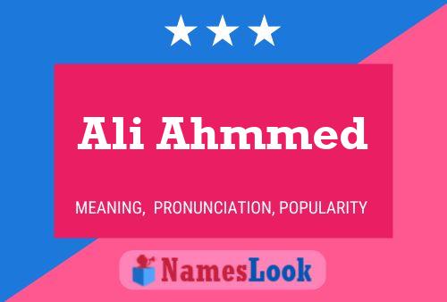 ملصق اسم Ali Ahmmed