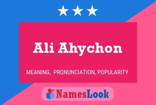 ملصق اسم Ali Ahychon