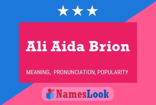 ملصق اسم Ali Aida Brion