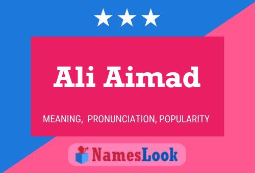 ملصق اسم Ali Aimad