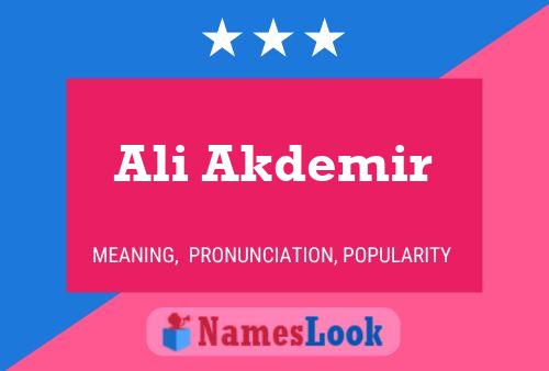 ملصق اسم Ali Akdemir