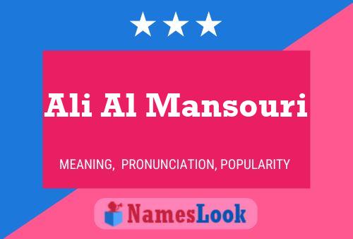 ملصق اسم Ali Al Mansouri