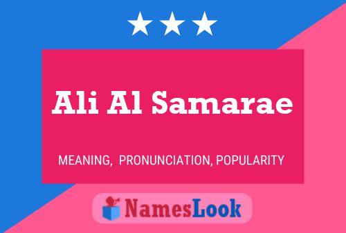 ملصق اسم Ali Al Samarae