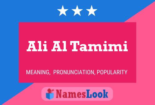 ملصق اسم Ali Al Tamimi