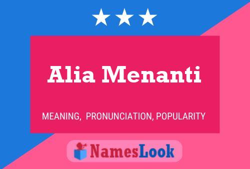 ملصق اسم Alia Menanti