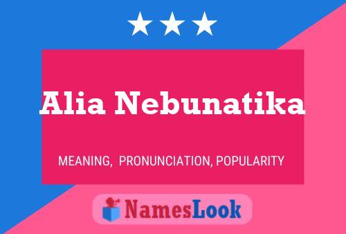 ملصق اسم Alia Nebunatika