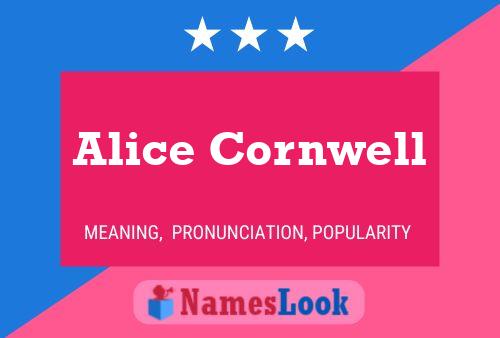 ملصق اسم Alice Cornwell