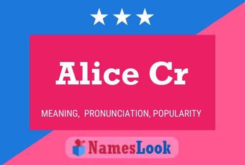 ملصق اسم Alice Cr