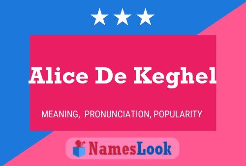 ملصق اسم Alice De Keghel